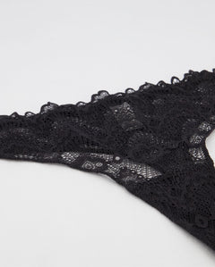 Lace Thong 3-Pack Black