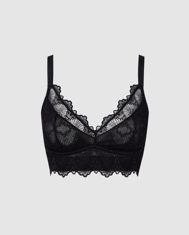 Lace Support+ Bralette Black