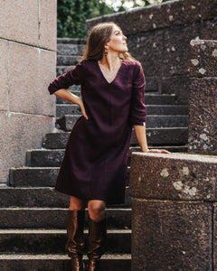 Vera Linen Dress Merlot