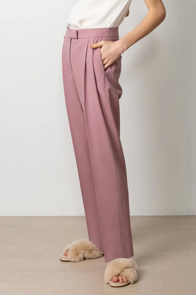 Long Pleated Trouser Pink - Studio Heijne