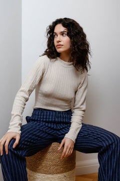 Lucky Wool Blend Jumper Sand