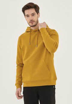 Men's Organic Cotton Hoodie With Kangaroo Pocket Tobacco