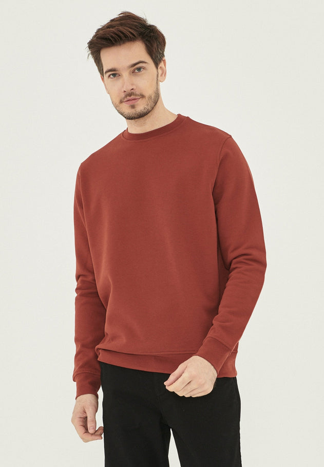 Miesten Luomupuuvilla Fleece Collegepaita Inkivääri