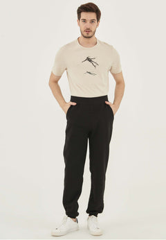 Men's Organic Cotton Fleece Sweatpants Black