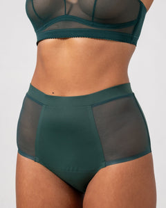 Micro Period Highwaist Briefs Pine Green