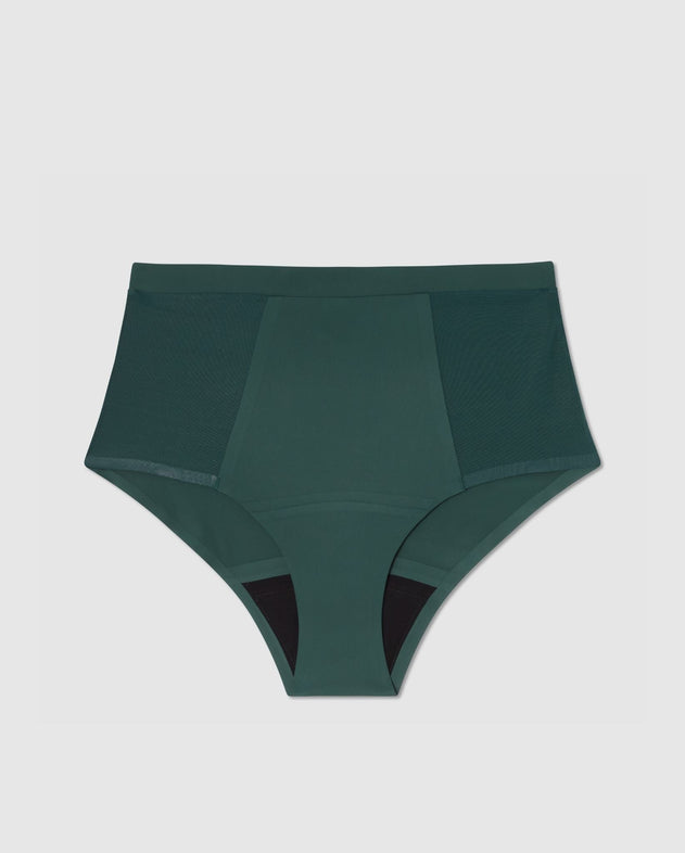 Micro Period Highwaist Briefs Pine Green