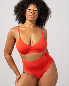 Micro Scoop Bra Fiery Red