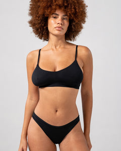 Micro Scoop Bralette Black