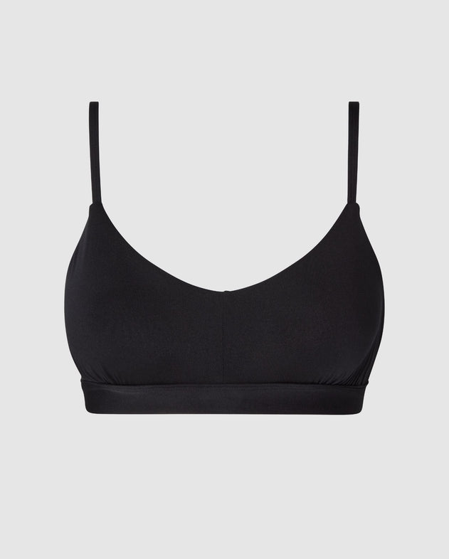 Micro Scoop Bralette Black