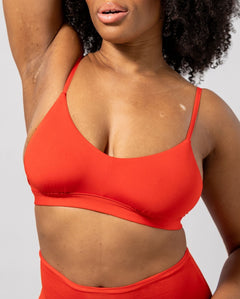 Micro Scoop Bralette Fiery Red