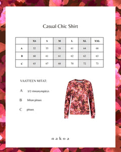 Casual Chic Print Shirt Scarlet Petals - IVALO.COM