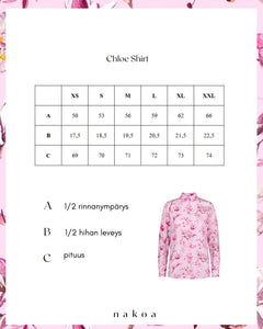 Chloe Button-up Shirt Ballet of Blossoms Pink