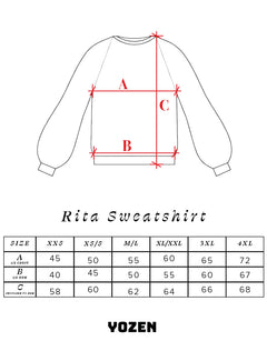 Rita Sweatshirt Cranes Black