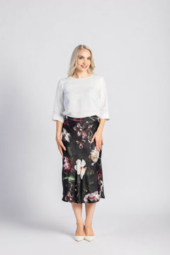 Classic Midi Skirt Noir Black
