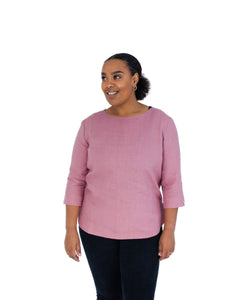 Classic Linen Blouse Old Rose - IVALO.COM