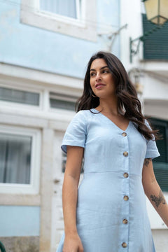 Penelope Dress Sky Blue - IVALO.COM