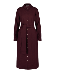 Chloe Linen Dress Merlot