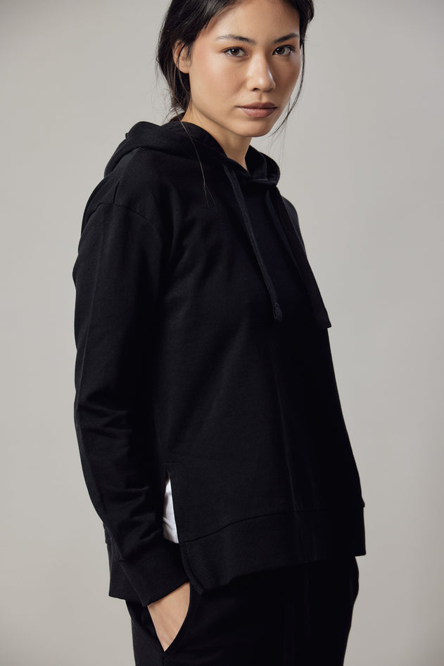 Women's Hoodie With Side Slits