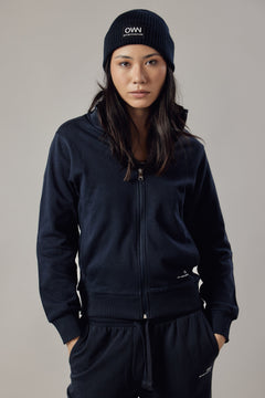 Women's High Neck Zip Up Sweatshirt