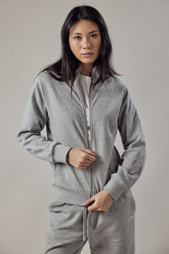 Women's High Neck Zip Up Sweatshirt