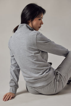 Women's High Neck Zip Up Sweatshirt