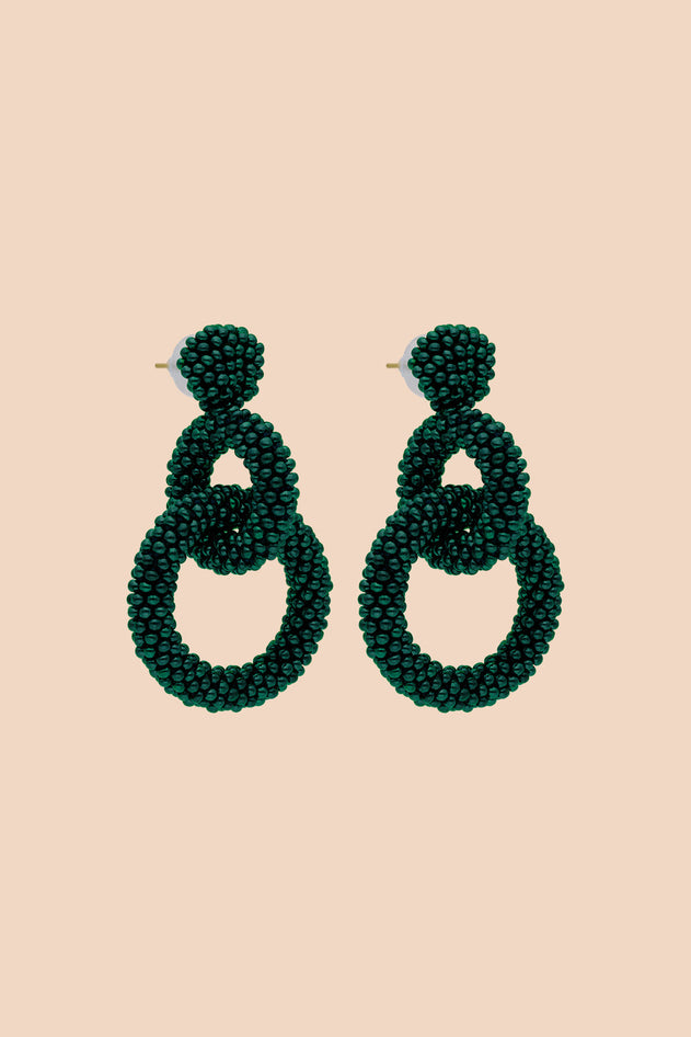 Gia Earrings Shine Green