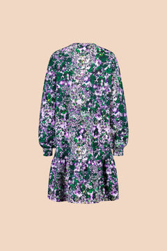 Ruffle Sweatshirt Dress Blooming Forest Lilac