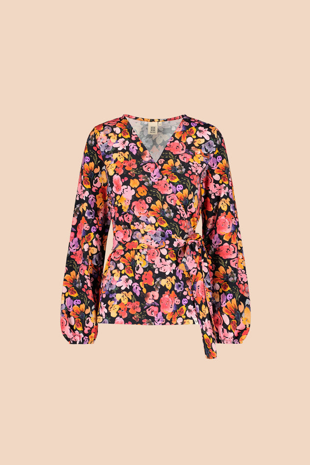 Soft Wrap Blouse Wild Lea Mini