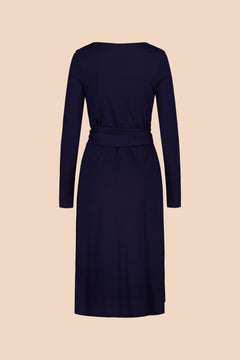 Soft Wrap Dress Dark Blue