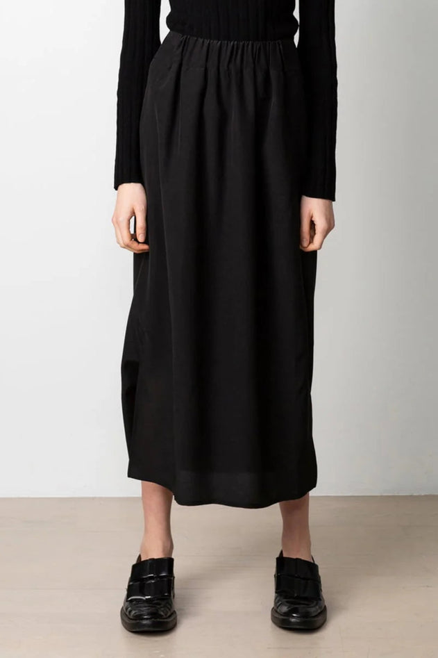 Florence Silk Skirt Black - Studio Heijne
