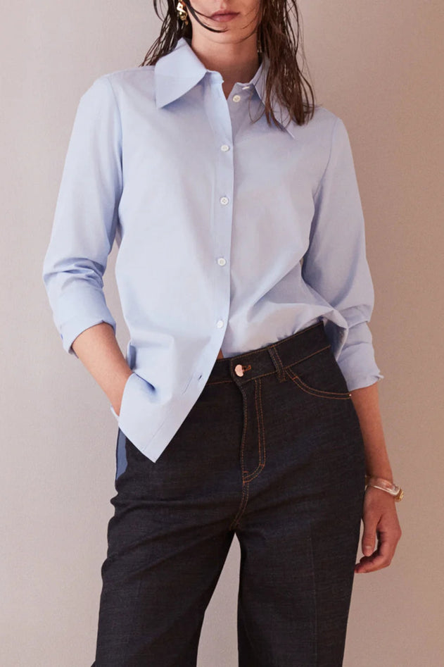Essential Poplin Shirt Blue - Studio Heijne