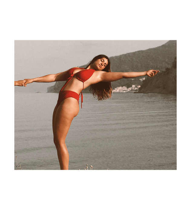 Versatile Bikini Top Geranium Red