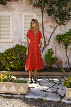 Penelope Dress Burnt Orange
