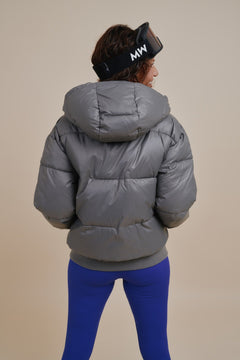 Polar Puffer Jacket Short Grey