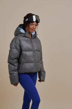 Polar Puffer Jacket Short Grey