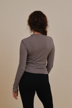 Powder Long-Sleeve Top Hazel Brown