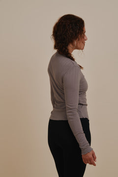 Powder Long-Sleeve Top Hazel Brown