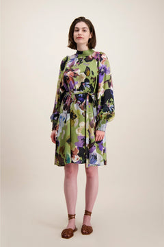 Puff Dress Olive Anemone