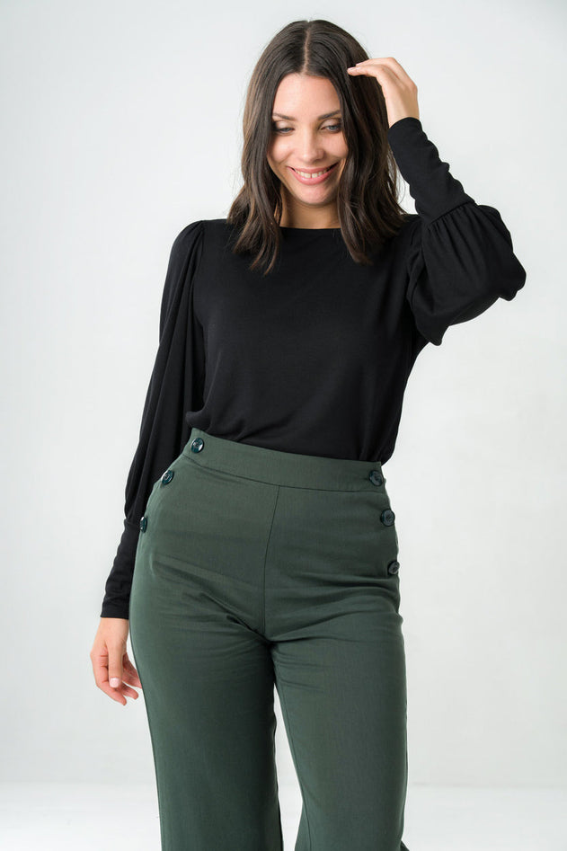 Freesia Long Sleeve Black