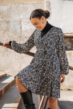 Rib Rollneck Long Sleeve Black