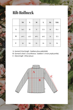 Rib Rollneck Long Sleeve White