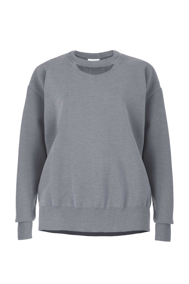 Rotondo Merino Jumper Light Grey