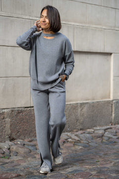 Ora & Rotondo Merino Co-ord Light Grey