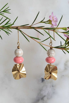Sara Earrings Pink/Gold