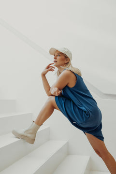 Viena Midi Dress Sky Blue