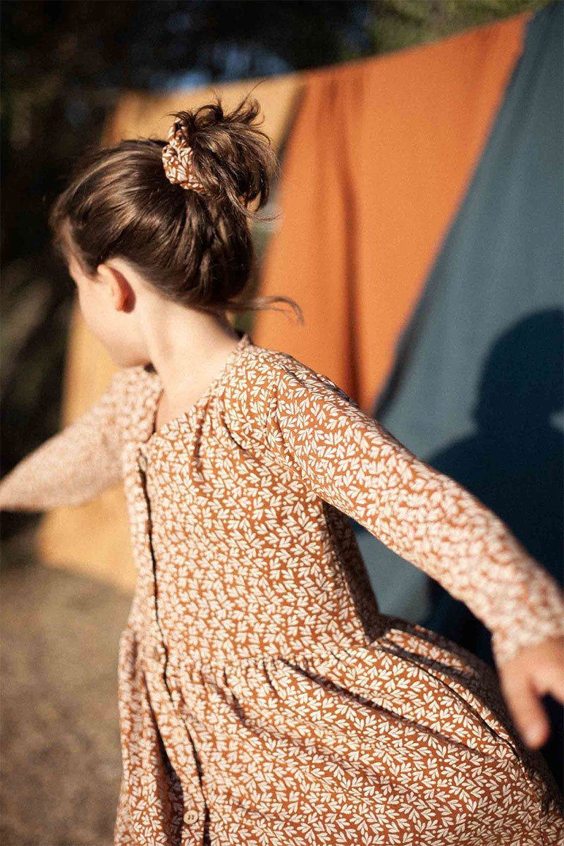 Kids' Sabrina Oversize Dropped Shoulder Dress Terracotta