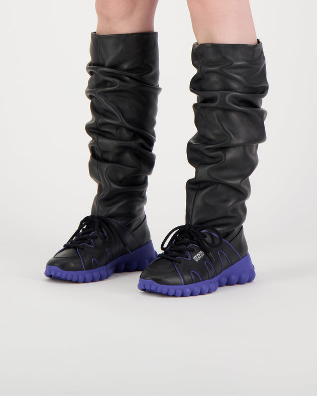 String Boots Black/Violet