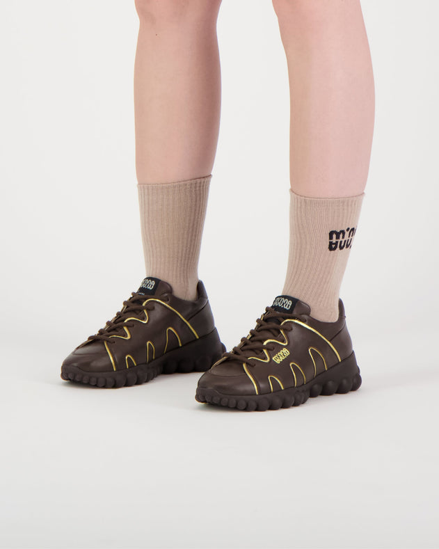 Chain Reaction Sneakers Espresso Leather