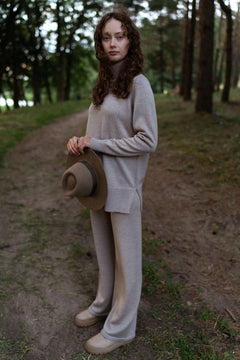 Merino Wool Turtleneck Sweater Beige