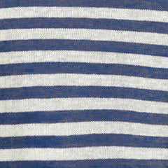 Energia Linen Crop Top Navy Striped